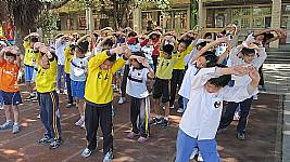 101學年度體育表演會5.6年級大隊接力及3-6年及個人競賽