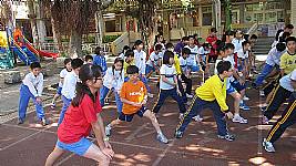 101學年度體育表演會5.6年級大隊接力及3-6年及個人競賽