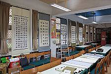 林勤為書法個展--佈展